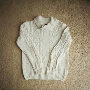 Janie and Jack Cream Knit Sweater